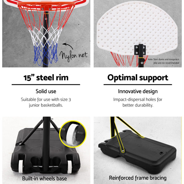 Everfit Pro Basketball Stand System Hoop Height Net Ring Basketball Backboards