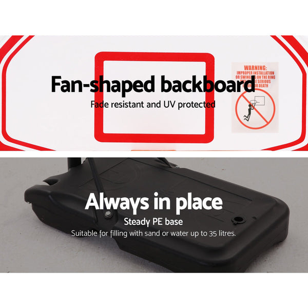 Everfit Pro Basketball Stand System Hoop Height Net Ring Basketball Backboards