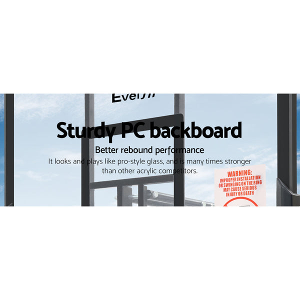 Everfit Pro Basketball Stand System Ring Hoop Net Height 3.05M Basketball Backboards