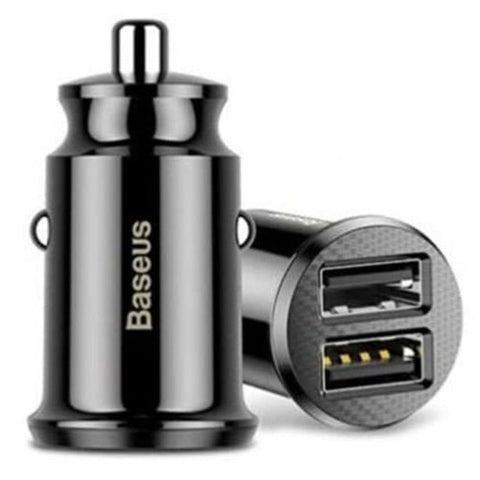 Mini Grains Smart 3.1A Dual Usb Fast Black Chargers & Cradles