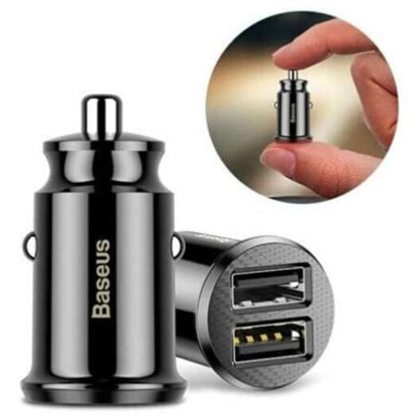 Mini Grains Smart 3.1A Dual Usb Fast Black Chargers & Cradles