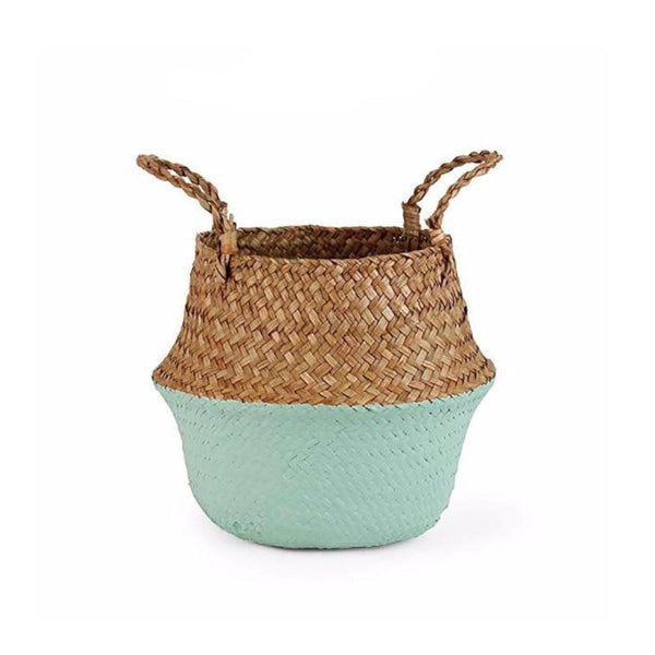 Colour Block Wicker Storage Baskets