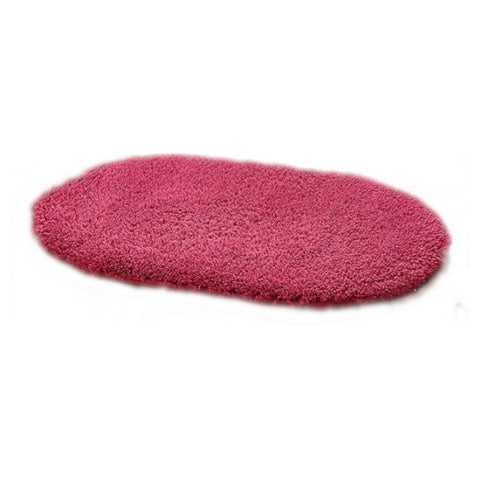 Door Mats 40X60cm Fleece Oval Floor Soft Anti Slip Foot Door Mats & Floor Mats