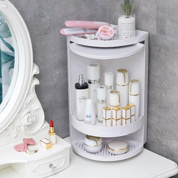Rotating Corner Storage Bathroom Cosmetics Organisation Toiletries Holder Bathroom Storage & Organisers