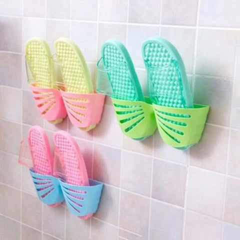 Bathroom Slippers Simple Wall Behind The Small Hanging Shoe Rack Dormitory Ivy 25X8x9.3Cm