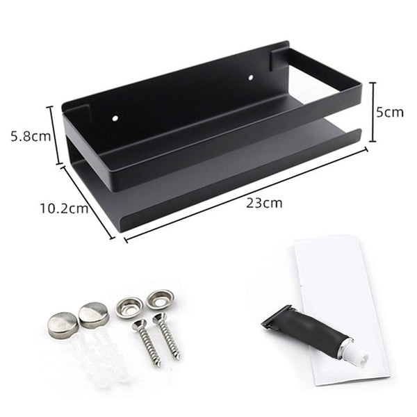 Bathroom Wall Mount Shelf Shower Storage Racks Kitchen Punch Free Stainless Steel Organizer Holder Accessories Shelves