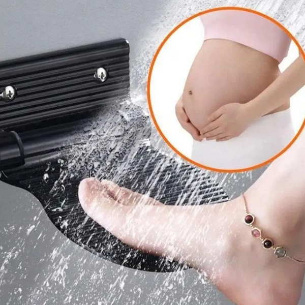 Bathroom Non Slip Foot Washing Board Shower Footstool Aluminium Alloy Wall Mounted Auxiliary Pedal Rest Pedestal Holder