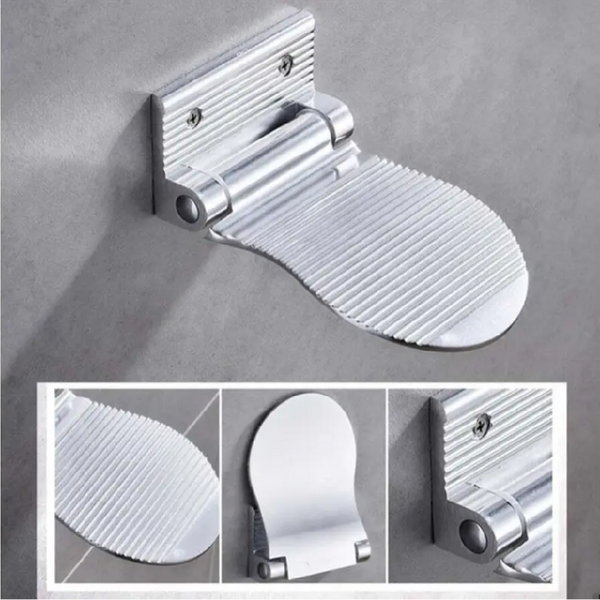 Bathroom Non Slip Foot Washing Board Shower Footstool Aluminium Alloy Wall Mounted Auxiliary Pedal Rest Pedestal Holder Other Shower & Bath Accessorie
