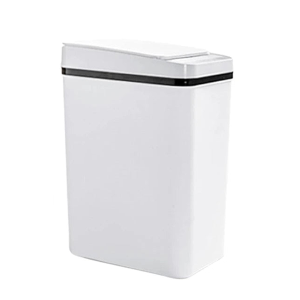 Bathroom Touchless Trash Can 12L Automatic Motion Sensor Lid Odor Proof Bin Rubbish Bins
