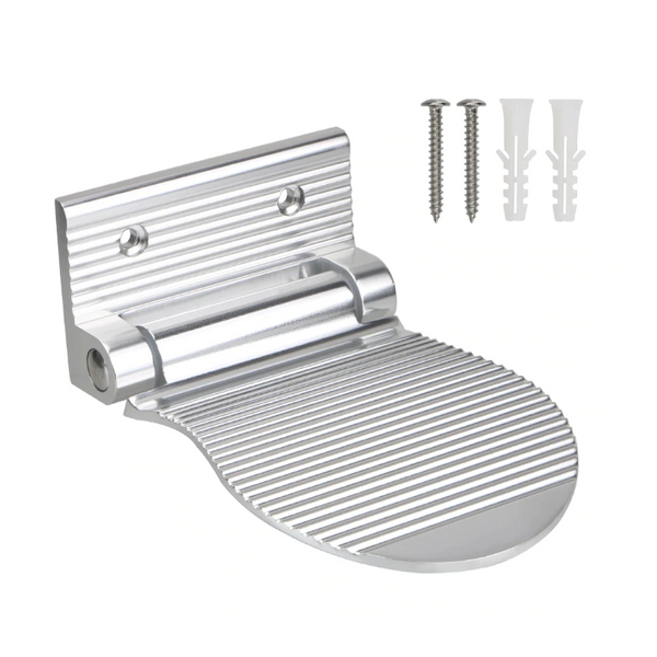 Bathroom Non Slip Foot Washing Board Shower Footstool Aluminium Alloy Wall Mounted Auxiliary Pedal Rest Pedestal Holder