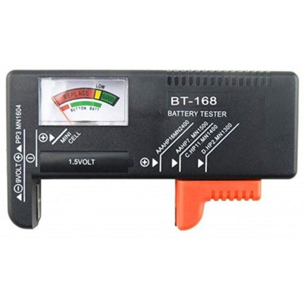 Battery Tester Universal Checker For Aa Aaa D 9V 1.5V Button Cell Black Battery Testers