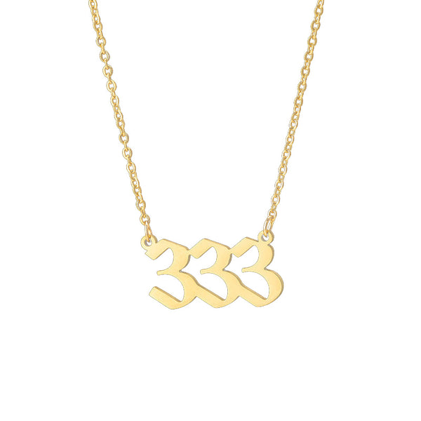 Personalized Angel Number 111 999 Stainless Steel Non Fading Pendant Necklace Necklaces & Pendants