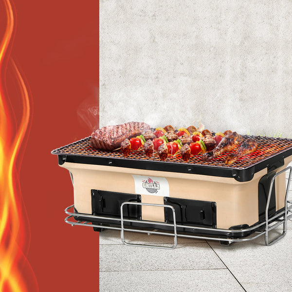 Grillz Ceramic Bbq Smoker Hibachi Japanese Tabletop Charcoal Barbecue Barbecues Grills & Smokers