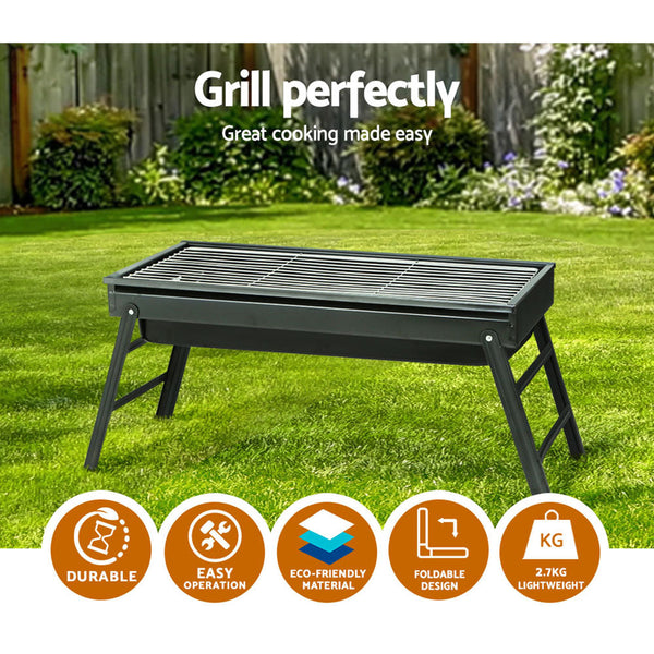 Grillz Charcoal Bbq Smoker Portable Barbecue Outdoor Foldable Camping