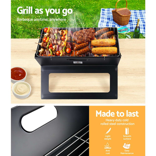 Grillz Notebook Portable Charcoal Bbq
