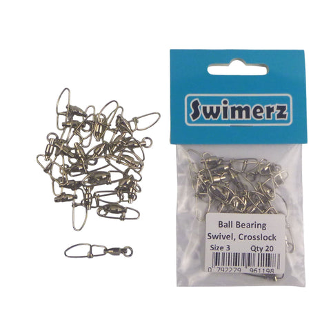 Swimerz Hd Ball Bearing Swivels With Crosslock Snap Size 3 20 Pack Other Terminal Tackle