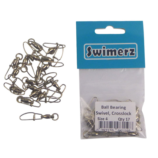 Swimerz Hd Ball Bearing Swivels With Crosslock Snap Size 4 17 Pack Other Terminal Tackle