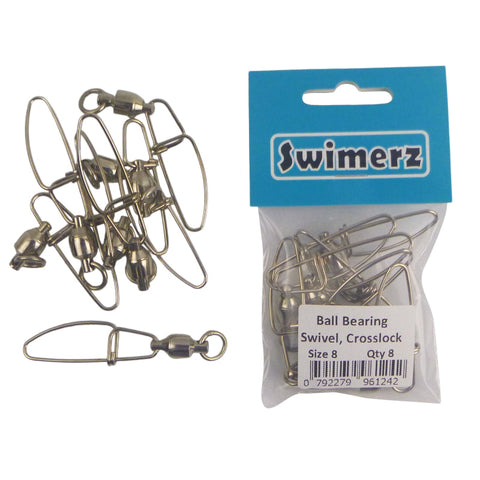 Swimerz Hd Ball Bearing Swivels With Crosslock Snap Size 8 Pack Other Terminal Tackle