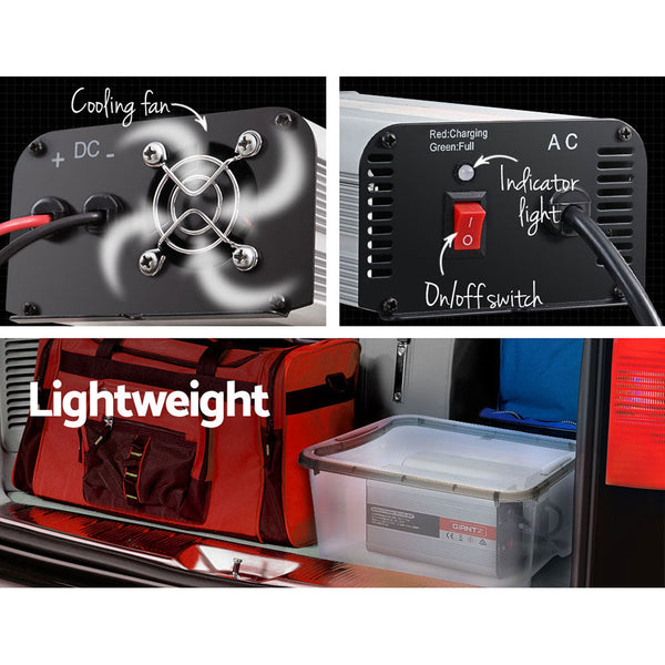 Giantz 12V Car Battery Charger Inverter 20 Amp Atv 4Wd Boat Motorcycle Battery Chargers