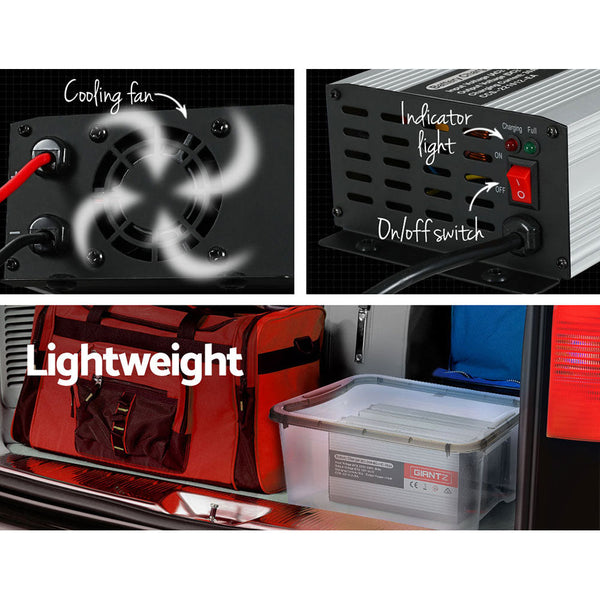 Giantz 12V 30A Car Battery Charger 30Amp Atv 4Wd Boat Battery Chargers