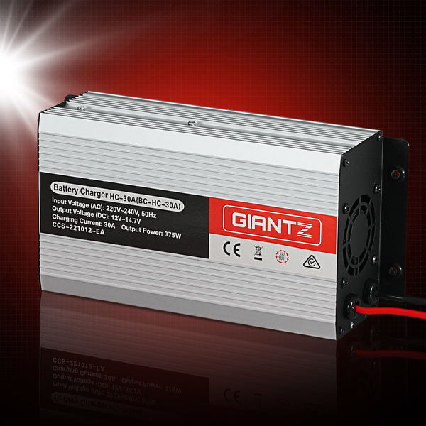 Giantz 12V 30A Car Battery Charger 30Amp Atv 4Wd Boat Battery Chargers