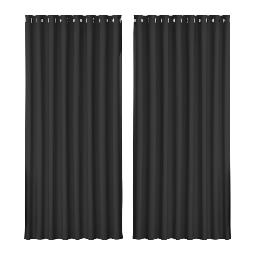 Artiss 2X Blockout Curtains Blackout Eyelet 300X230cm Curtains & Drapes