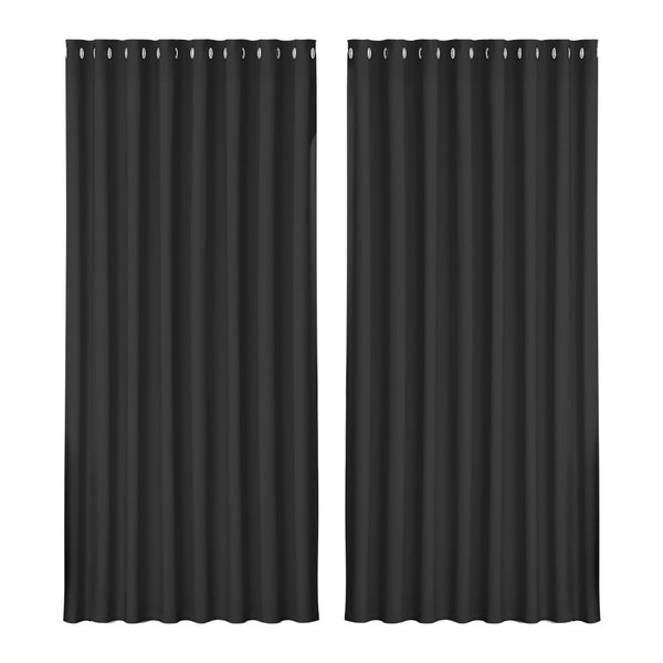 Artiss 2X Blockout Curtains Blackout Eyelet 300X230cm Curtains & Drapes
