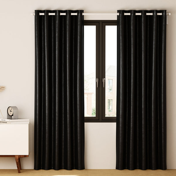 Artiss 2X Blockout Curtains Blackout Eyelet 180X213cm Curtains & Drapes