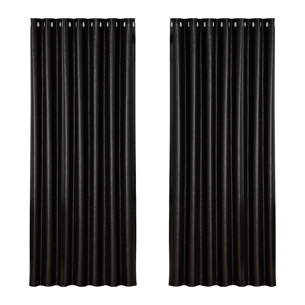 Artiss 2X Blockout Curtains Blackout Eyelet 240X230cm Curtains & Drapes