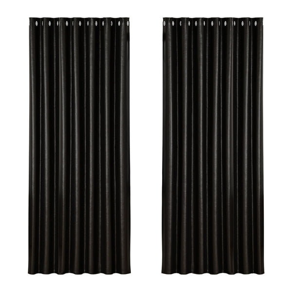 Artiss 2X Blockout Curtains Blackout Eyelet 240X230cm Curtains & Drapes