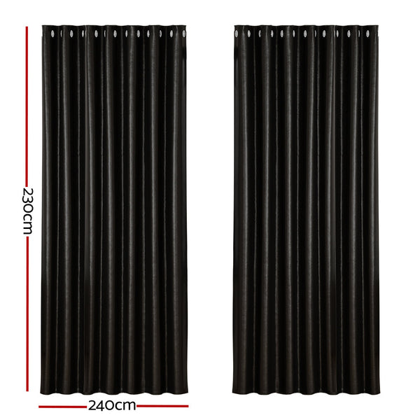Artiss 2X Blockout Curtains Blackout Eyelet 240X230cm Curtains & Drapes