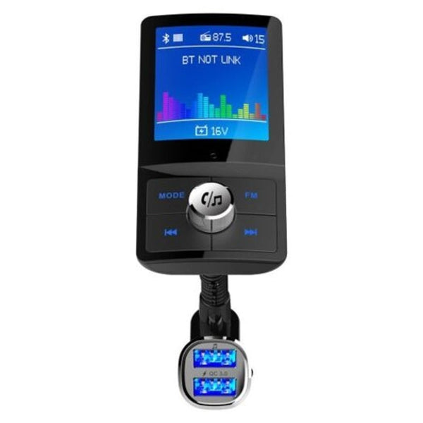 Bc43 Bluetooth Fm Transmitter Handsfree Car Kit Mp3 Player Qc3.0 Charger Black