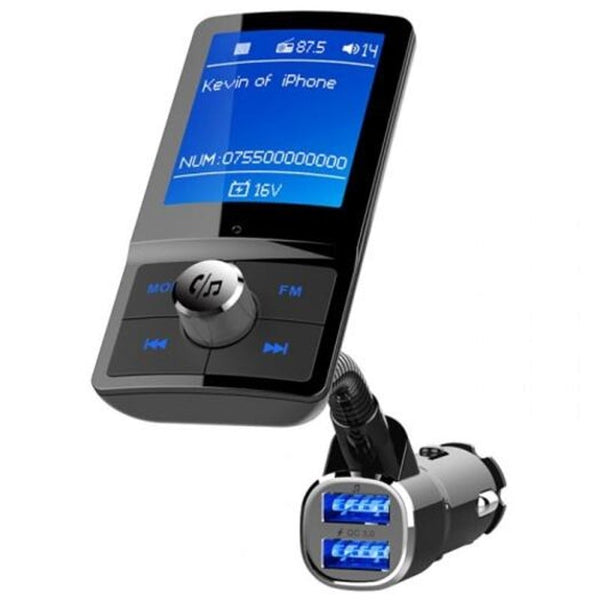 Bc43 Color Screen Bluetooth Fm Transmitter Black Transmitters