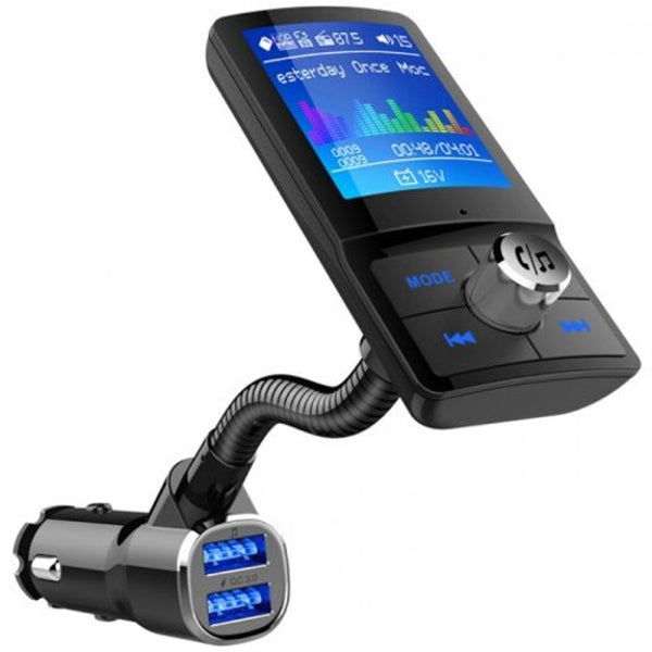 Bc43 Color Screen Bluetooth Fm Transmitter Black Transmitters