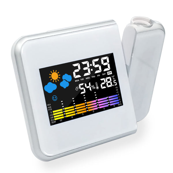 Alarm Clocks & Clock Radios Led Alarm Projection Clock Thermometer Hygrometer Wireless Weather Station