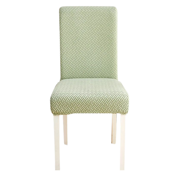 Chair Cover Cypress Green Small Knitted Design Anti Dirt Elastic Dining Room Kitchen Wedding Hotel Banquet Restaurant Slipcovers