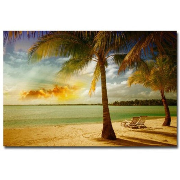Beautiful Beach Prints For Decoration Multi X24 35 Inch No Frame Posters & Prints