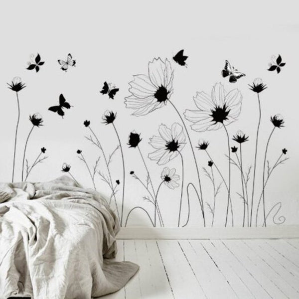 Wall Stickers Beautiful Romantic Simple Black Wall Stickeart Decor Mural Multi