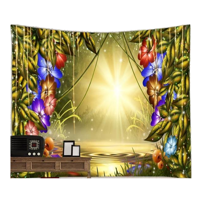 Tapestries Beautiful Printed Natural Forest Large Wall Tapestry Bohemian Art