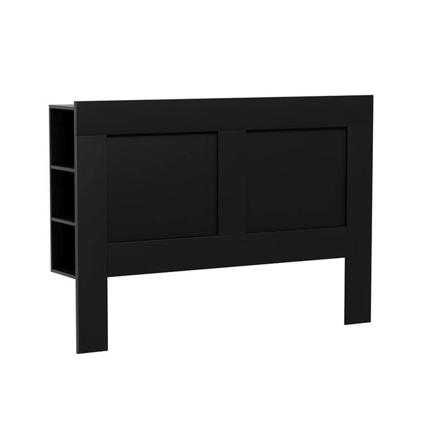Artiss Bed Frame Double Size Head With Shelves Headboard Bedhead Base Black Headboards & Footboards