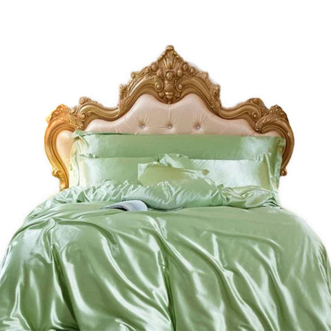 Beddings Sage Green Us King Size Satin Smooth Duvet Cover Set Polyester Quilt Covers