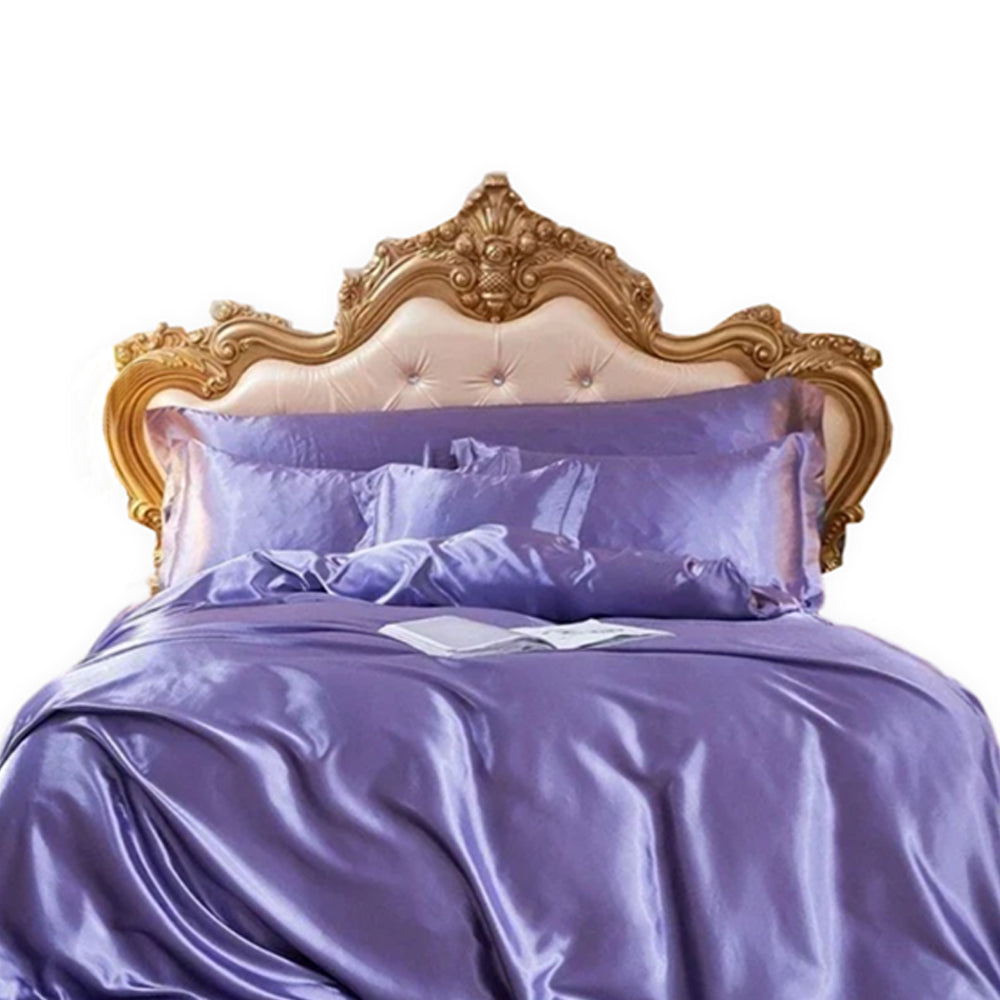 Beddings Light Purple Au Single Size Satin Smooth Duvet Cover Set Polyester Quilt Covers