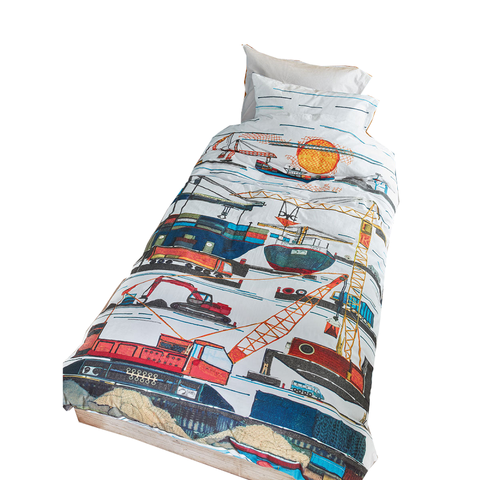 Bedding House Seaport Multi Cotton Quilt Cover Set Single