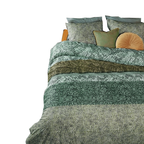 Bedding House Skin Green Cotton Quilt Cover Set