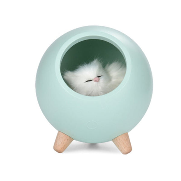 Bedroom Rechargeable Sleeping Cat Table Lamp Desktop Mini Night Light Night Lights
