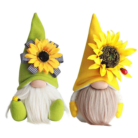 Bee Gnome Spring Sunflower Doll Decor Handmade Bumble Plush Faceless Ornaments Bedroom Desktop Gnomes Seasonal Decorations
