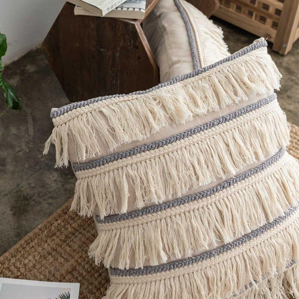 Boho Fringe Tassel Cushion Cover Decor Cushions & Decorative Pillows