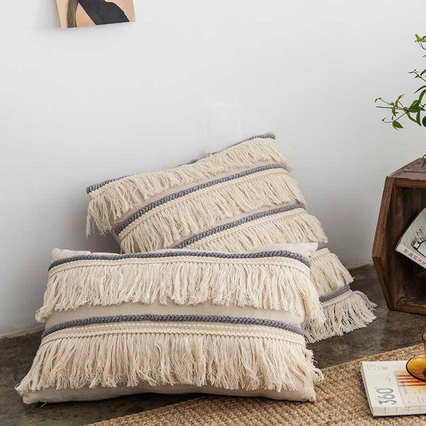 Boho Fringe Tassel Cushion Cover Decor Cushions & Decorative Pillows