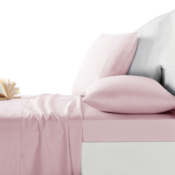 Belmondo 225Tc Sheet Set Blush Sheets