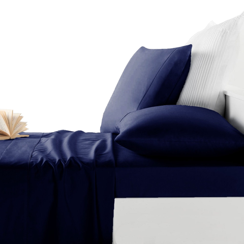 Belmondo 225Tc Sheet Set Navy Sheets
